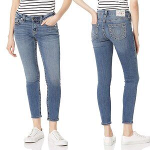 NWT New $199 True Religion JENNIE MID RISE BIG T CURVY SKINNY JEANS Size 27